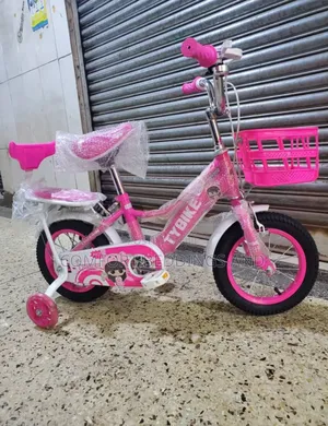 Kids Bicycle Pink With Training Wheels