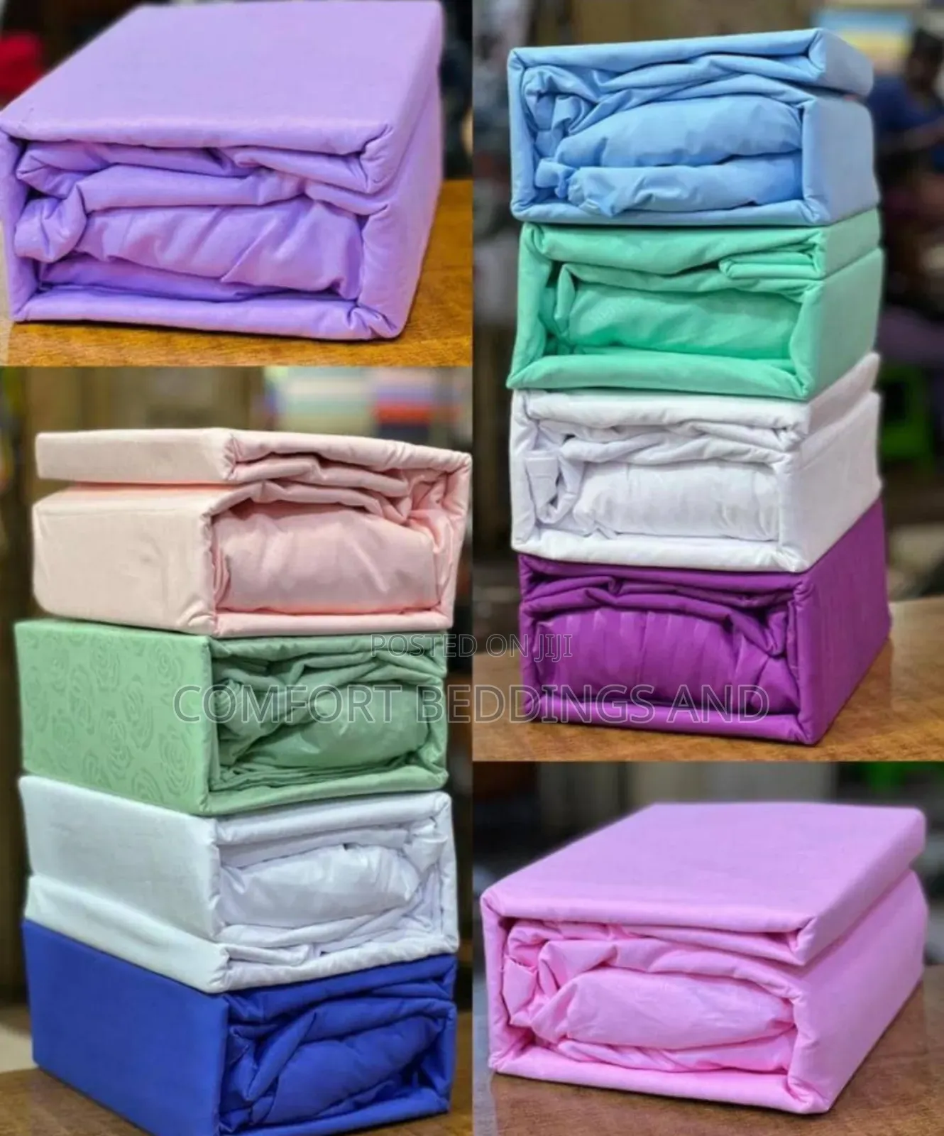 Plain Coloured Fitted Bedsheets 5*6 6*6