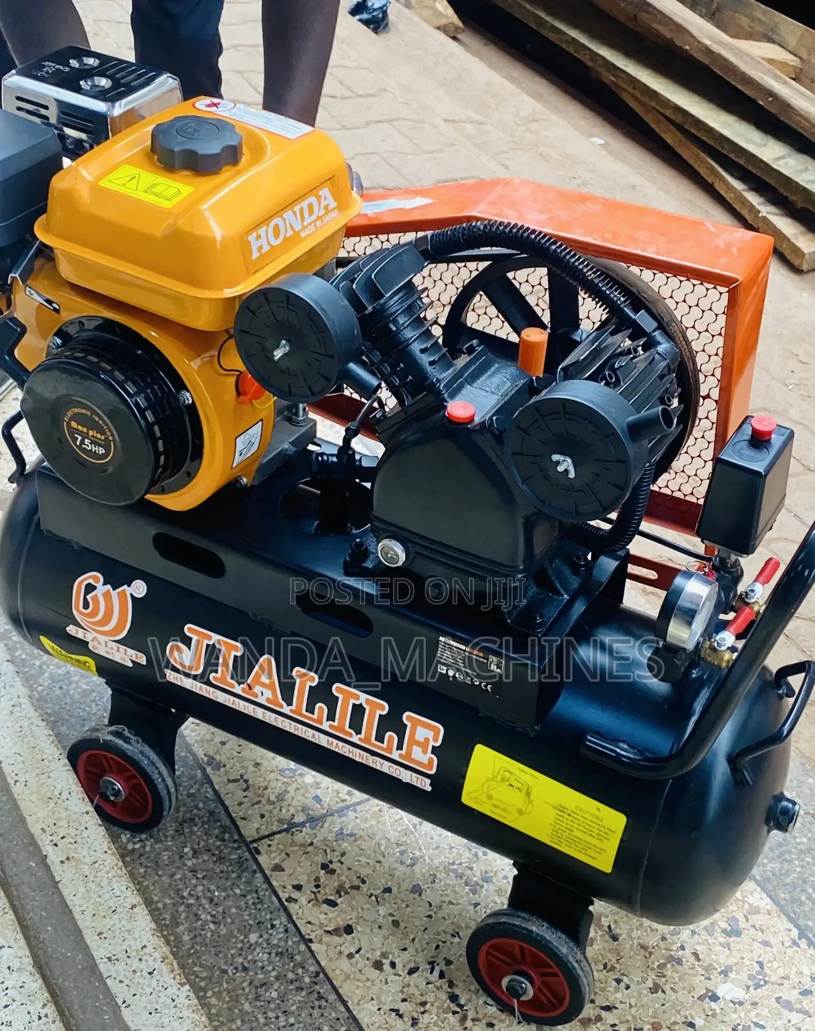 Gasoline Air Compressor Double Piston 50L