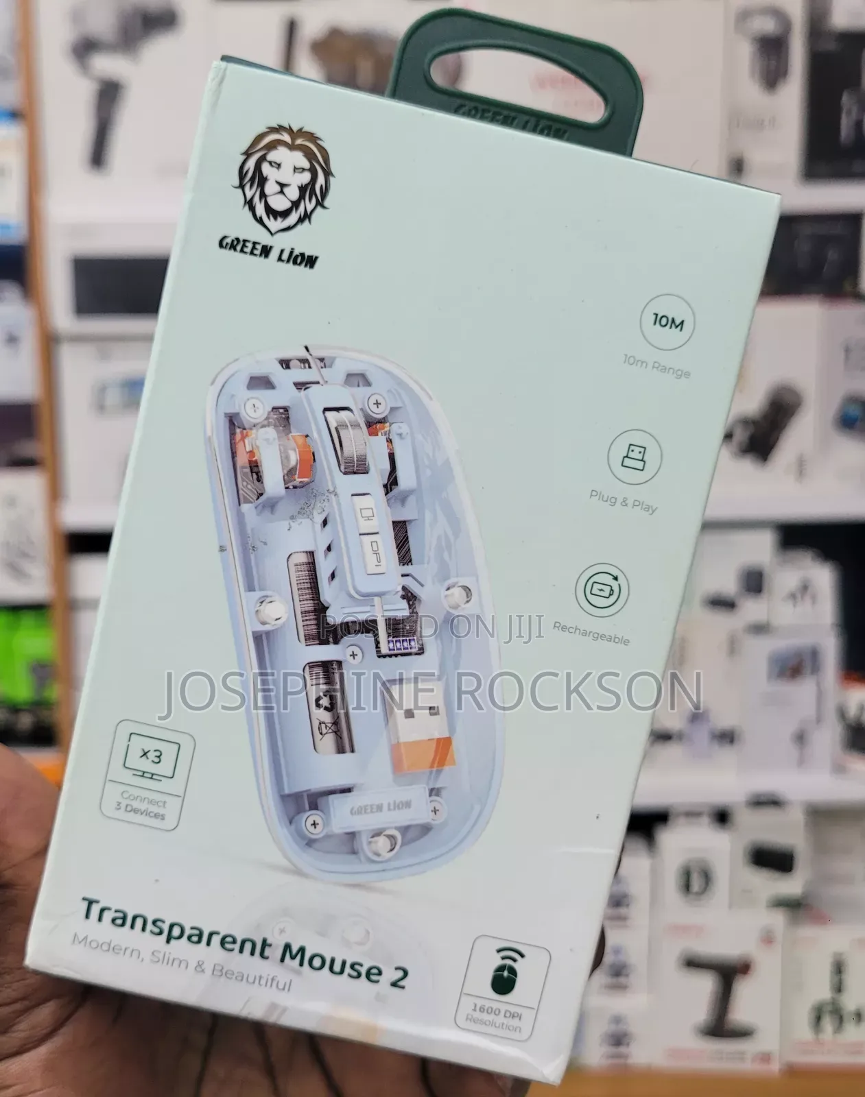 Green Lion Transparent Mouse 2