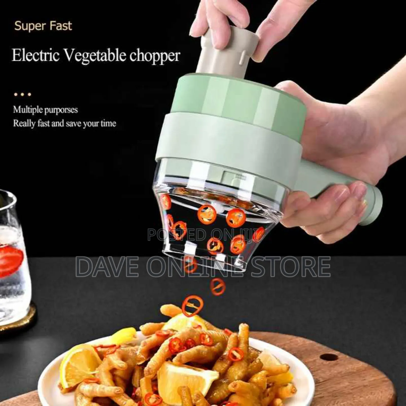 Rechargeable Electric Garlic Press, Wireless, Kitchen Mincer