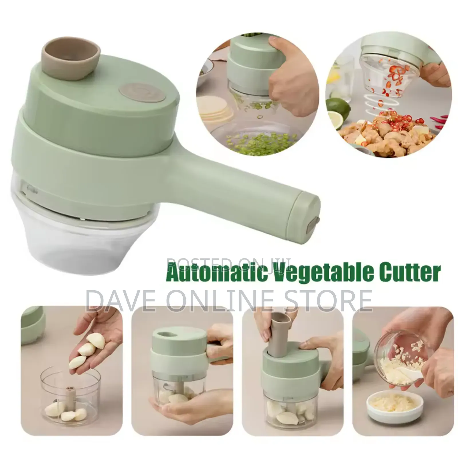 Rechargeable Electric Garlic Press, Wireless, Kitchen Mincer