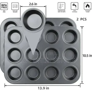 Muffin Pan, 12 Cupcake Pan, Muffin Tin,