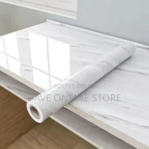 Marble White Self Adhesive Wallpaper Roll ( 5m*0.6m