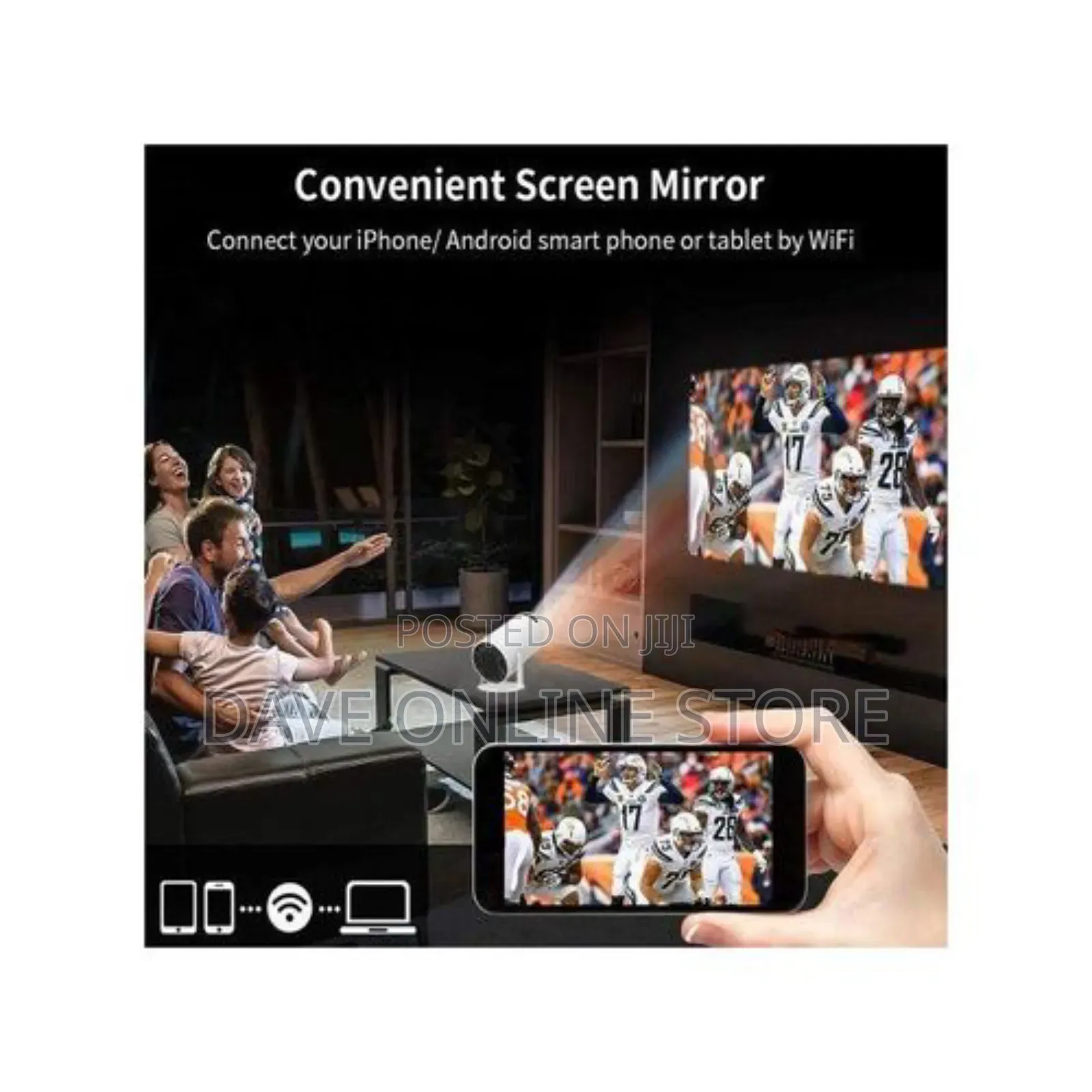 Smart Wireless With Android TV 12.0,5G Wifi Projector