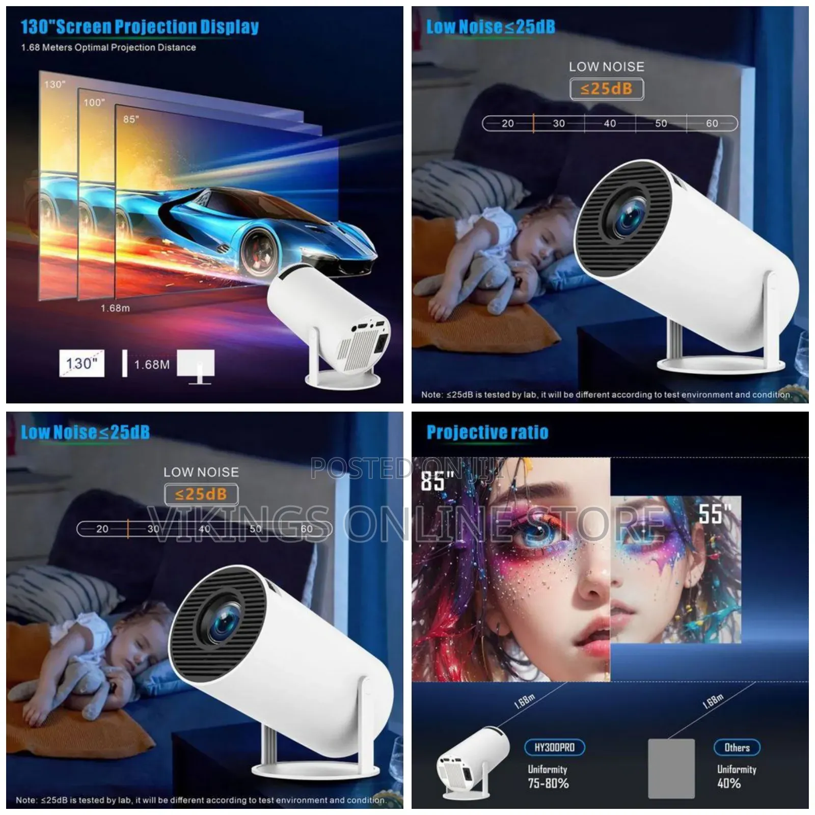 HY300PRO Mini Projector Dormitory 1280*720P Resolution