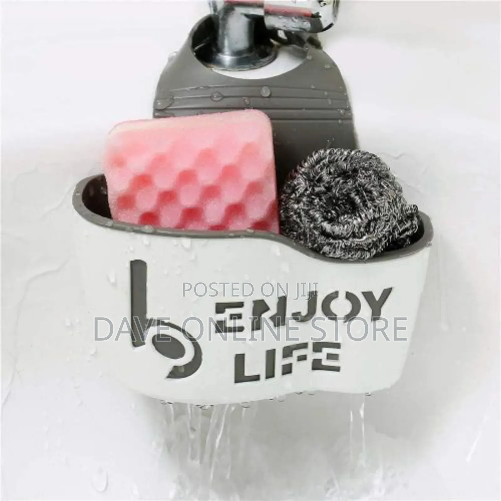Kitchen Sink Caddy Sponge Plastic Soap Holder