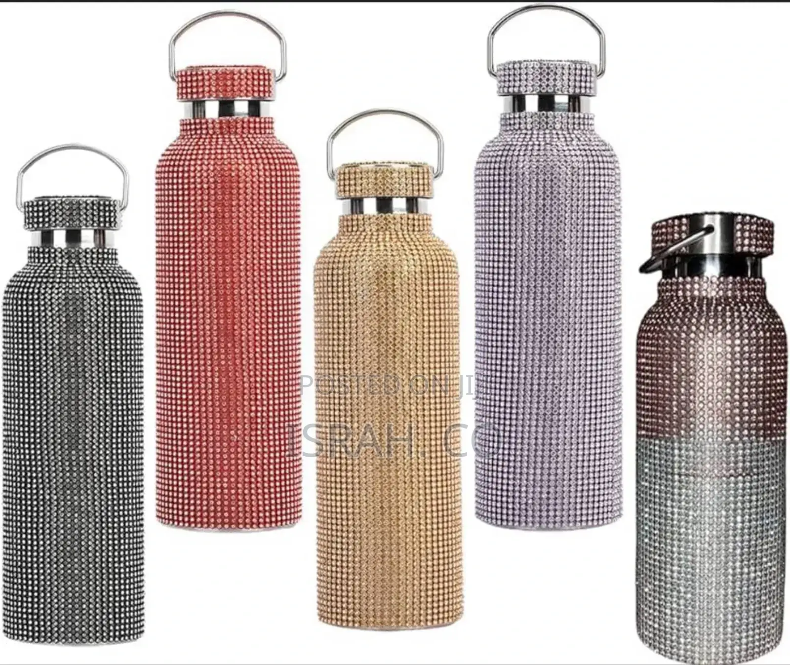 Stainless Steel Diamante Vacuum Bottle