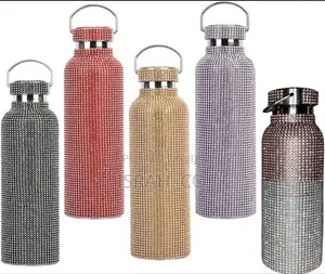 Stainless Steel Diamante Vacuum Bottle