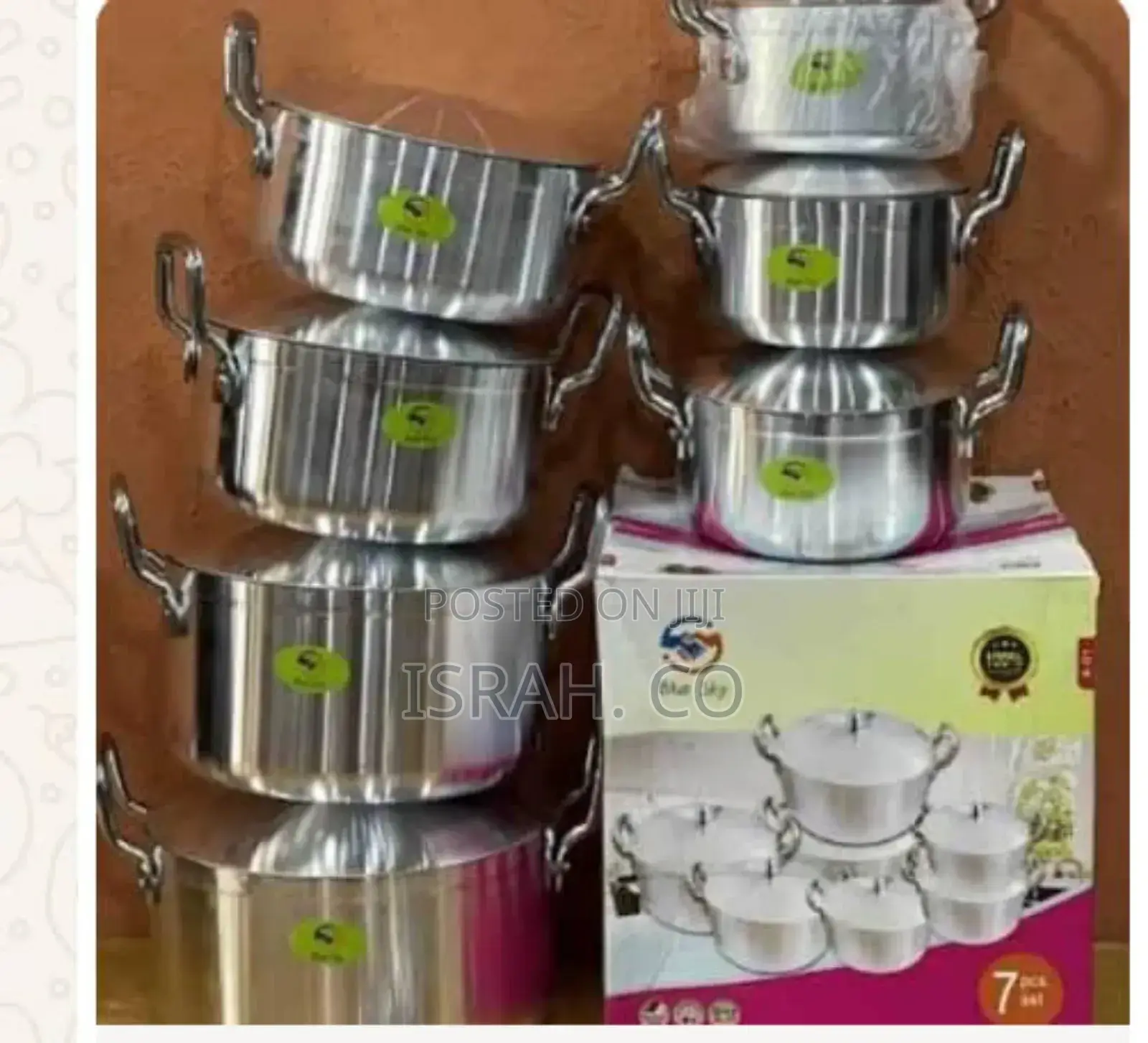 7 Piece Set of Aluminum Multipurpose Cooking and Serving