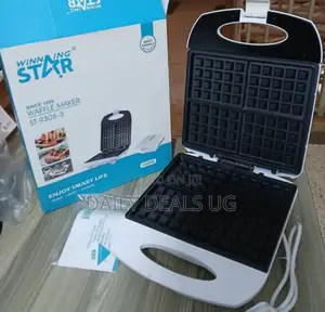 Electric Winning Star Waffle Maker