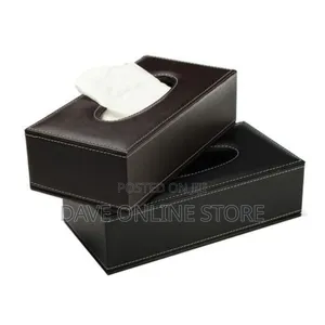 PU Leather Tissue Box Cover Office Home Car