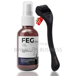 Feg Plus Beard Hair Growth Serum Kit With Roller