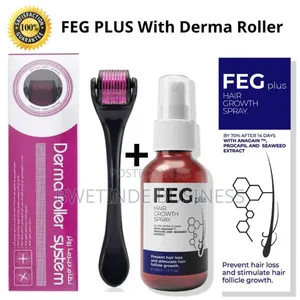 Feg Plus Beard Hair Growth Serum Kit With Roller