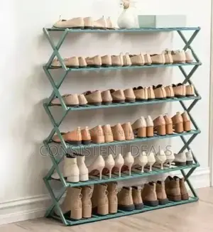 Bamboo Foldable Shoe Rack 6 Tiers
