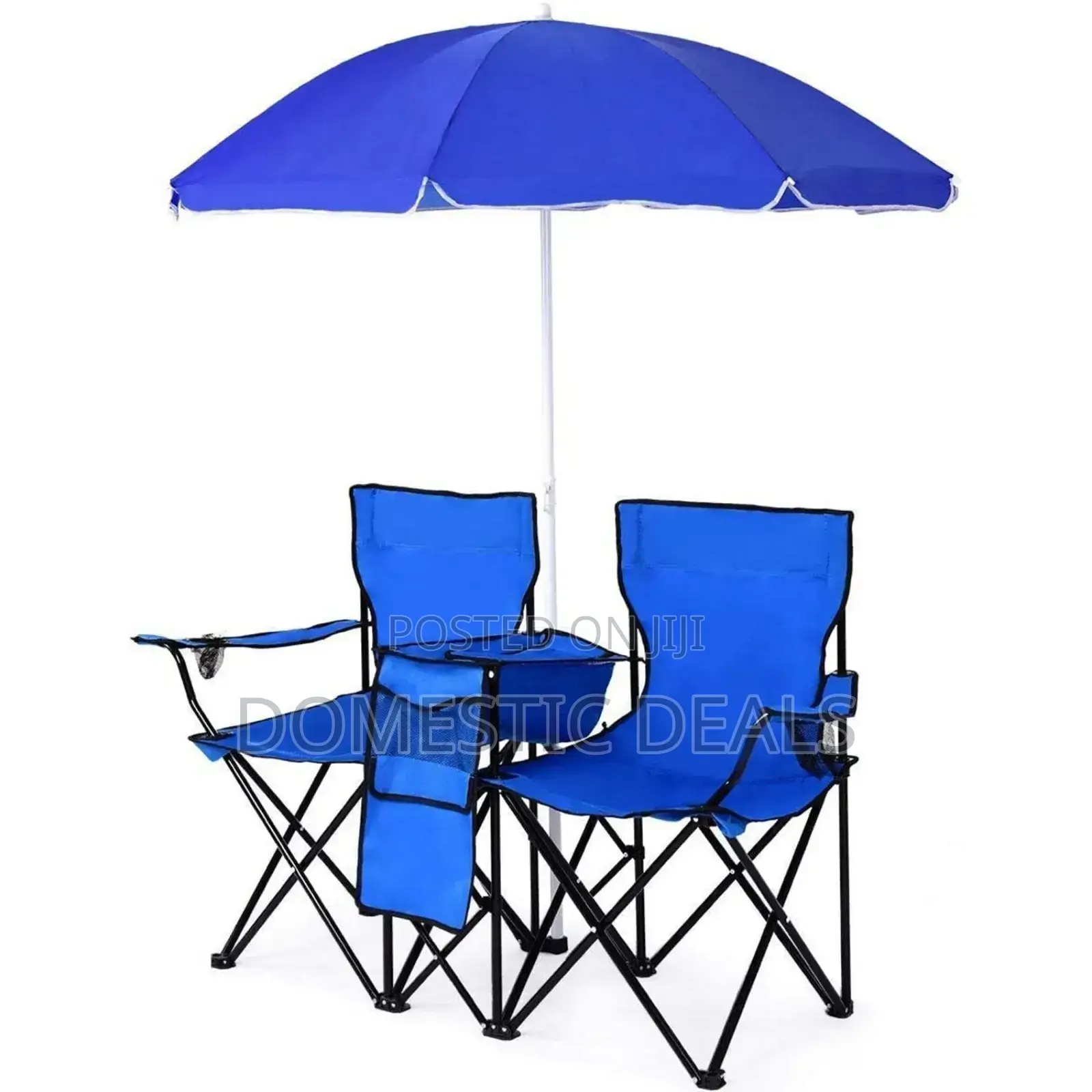 Foldable Camping Chair Set With Umbrella