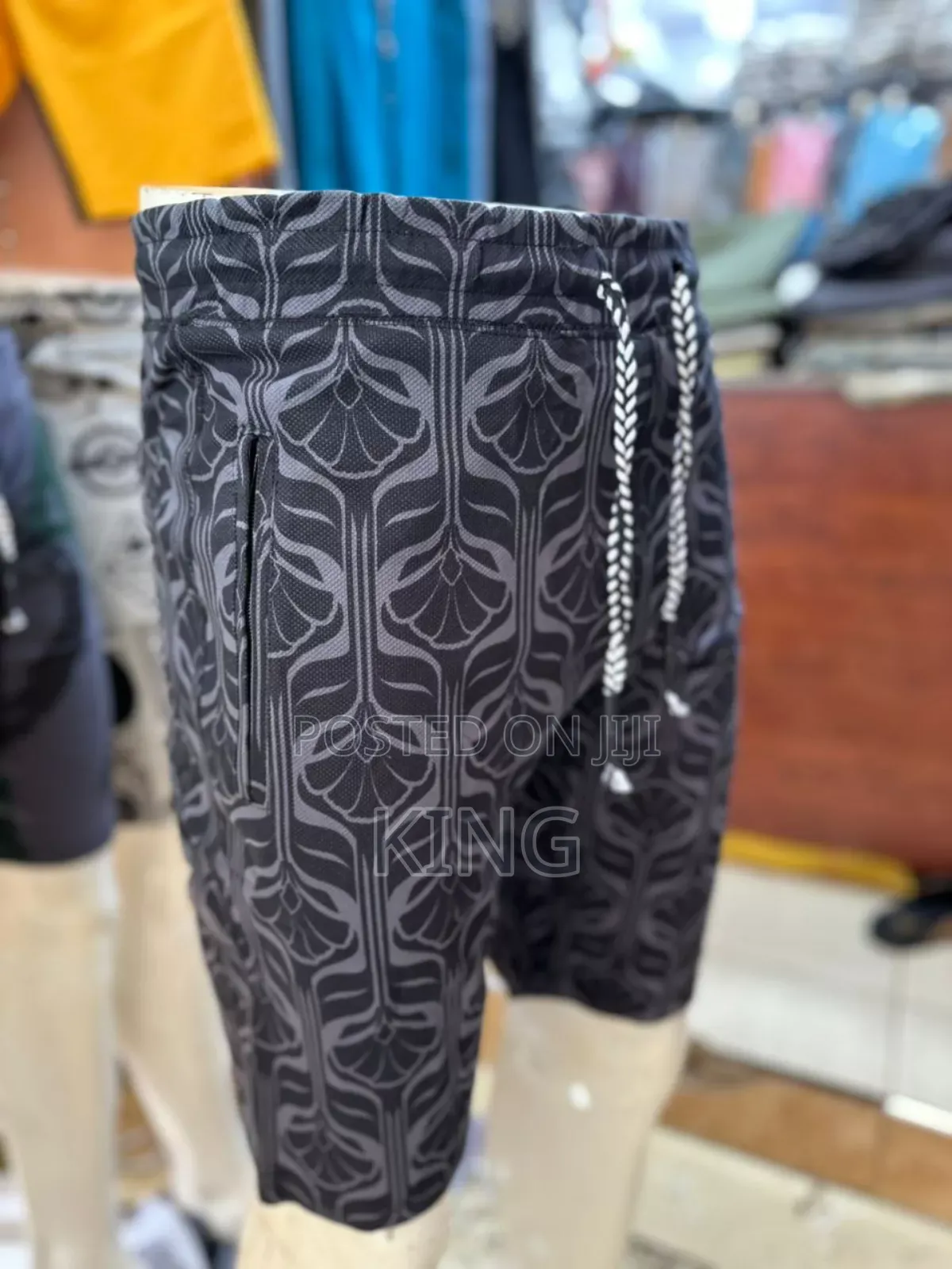 Elegant Grey Brand Shorts