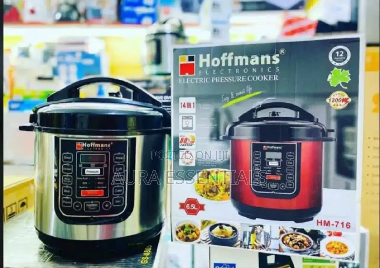 Hoffmans Electric Pressure Cooker 14 in 1 6.5L
