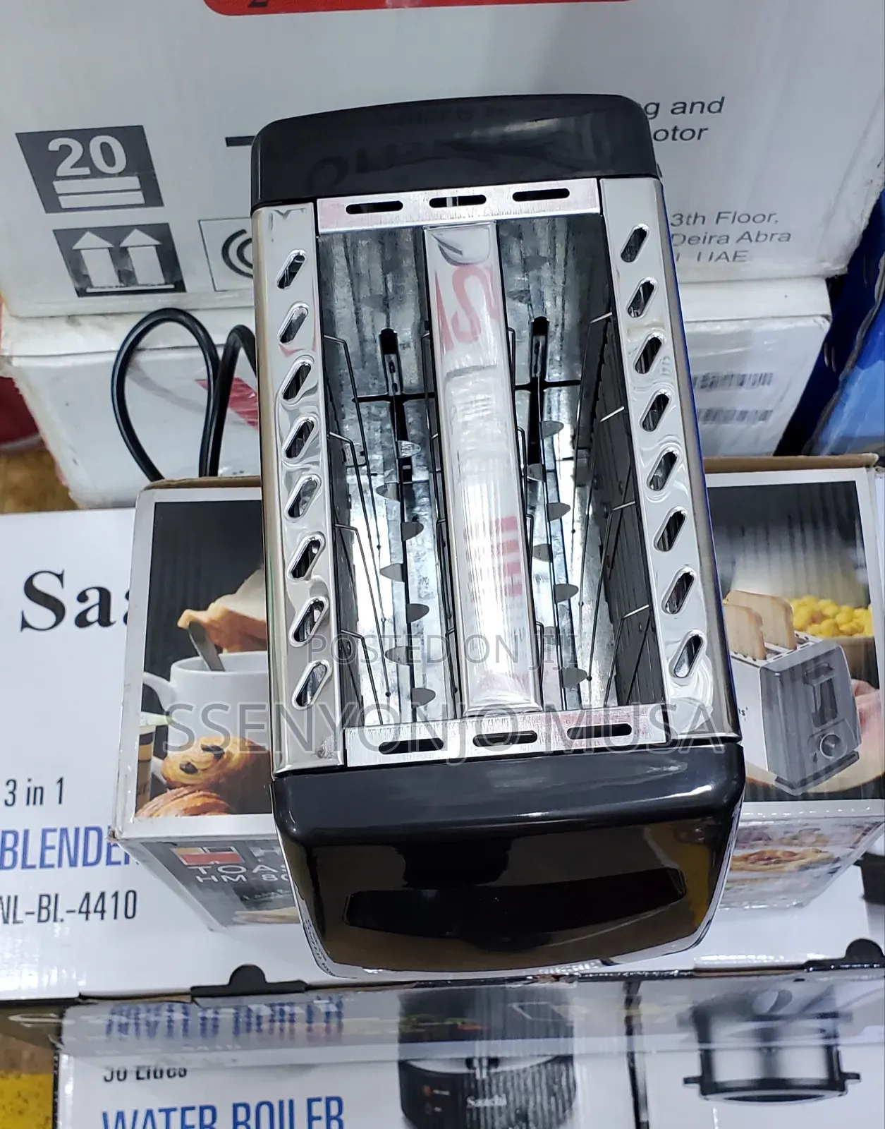 Hoffmans 2 Slice Electric Bread Toaster | 700w Silver Black