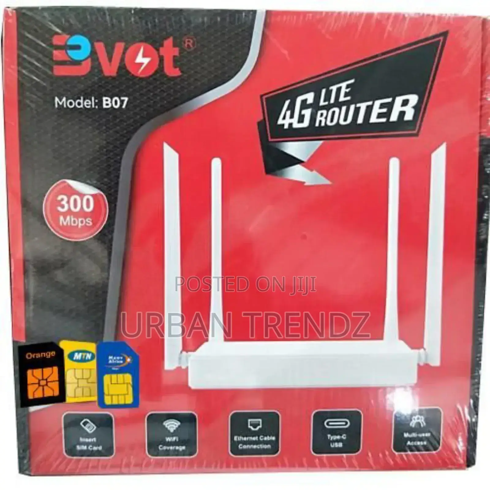 BVOT B07 4G LTE Router 300mbps Rechargeable Router