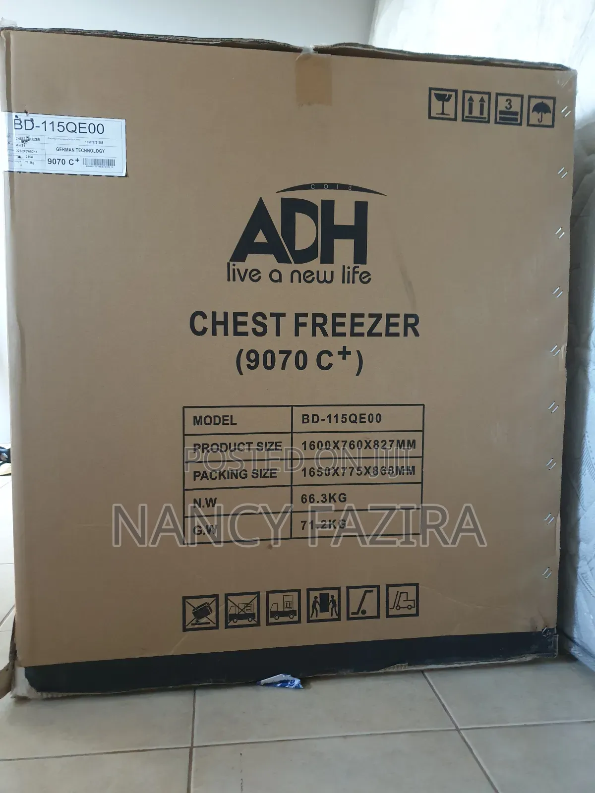 Brand New Adh Deep/Chest Freezer 700 Litres