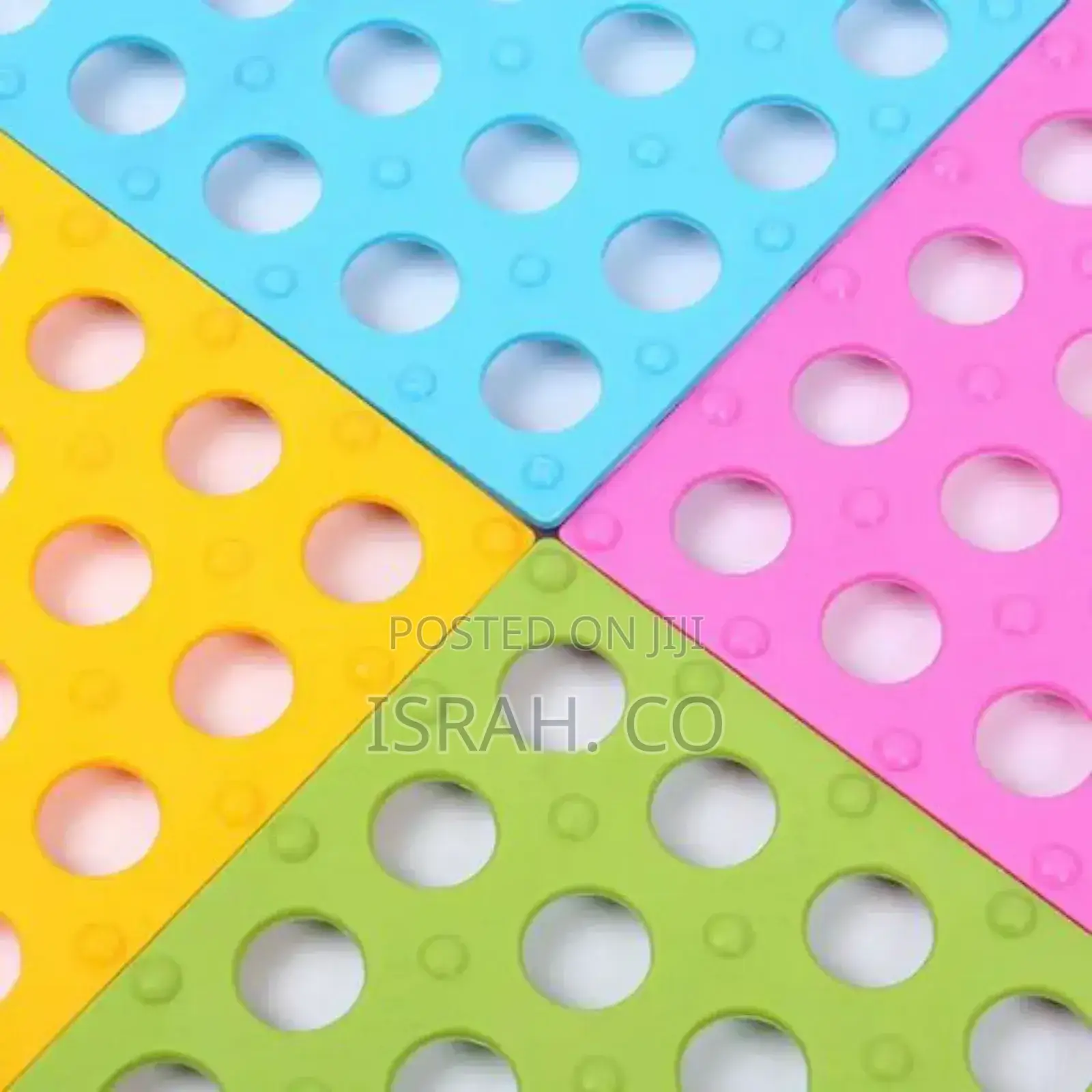 6pcs Anti-Slip Splicing PVC Bathroom Kitchen Mat