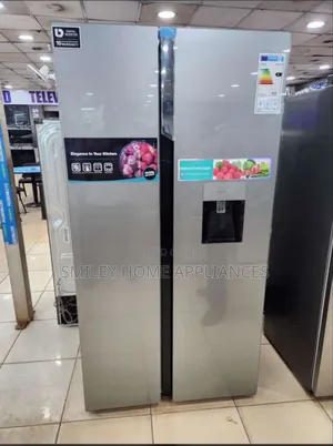 Pixels 670ltrs Side by Side Refrigerator Silver Glass Finish