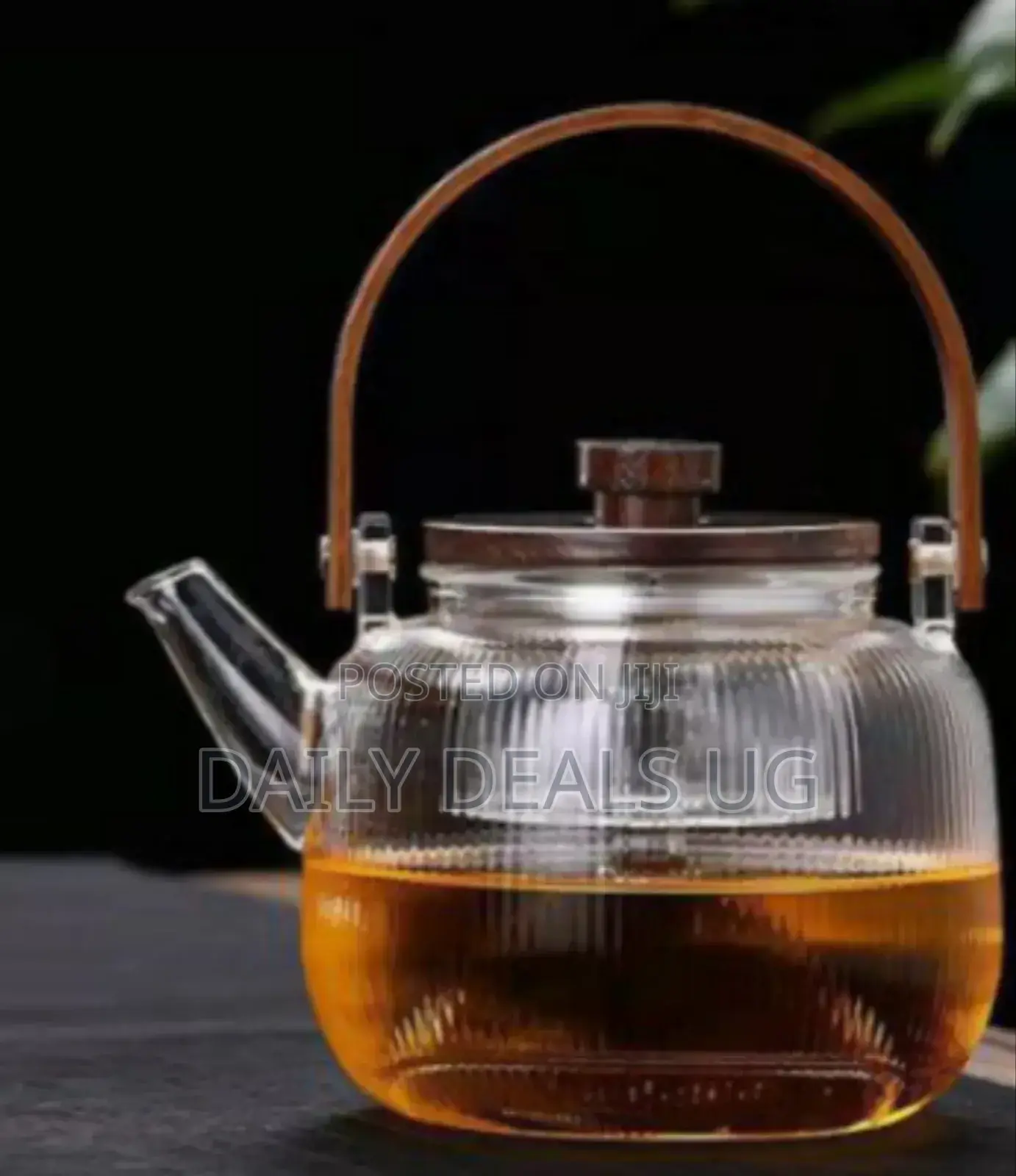 Handle Glass Teapot