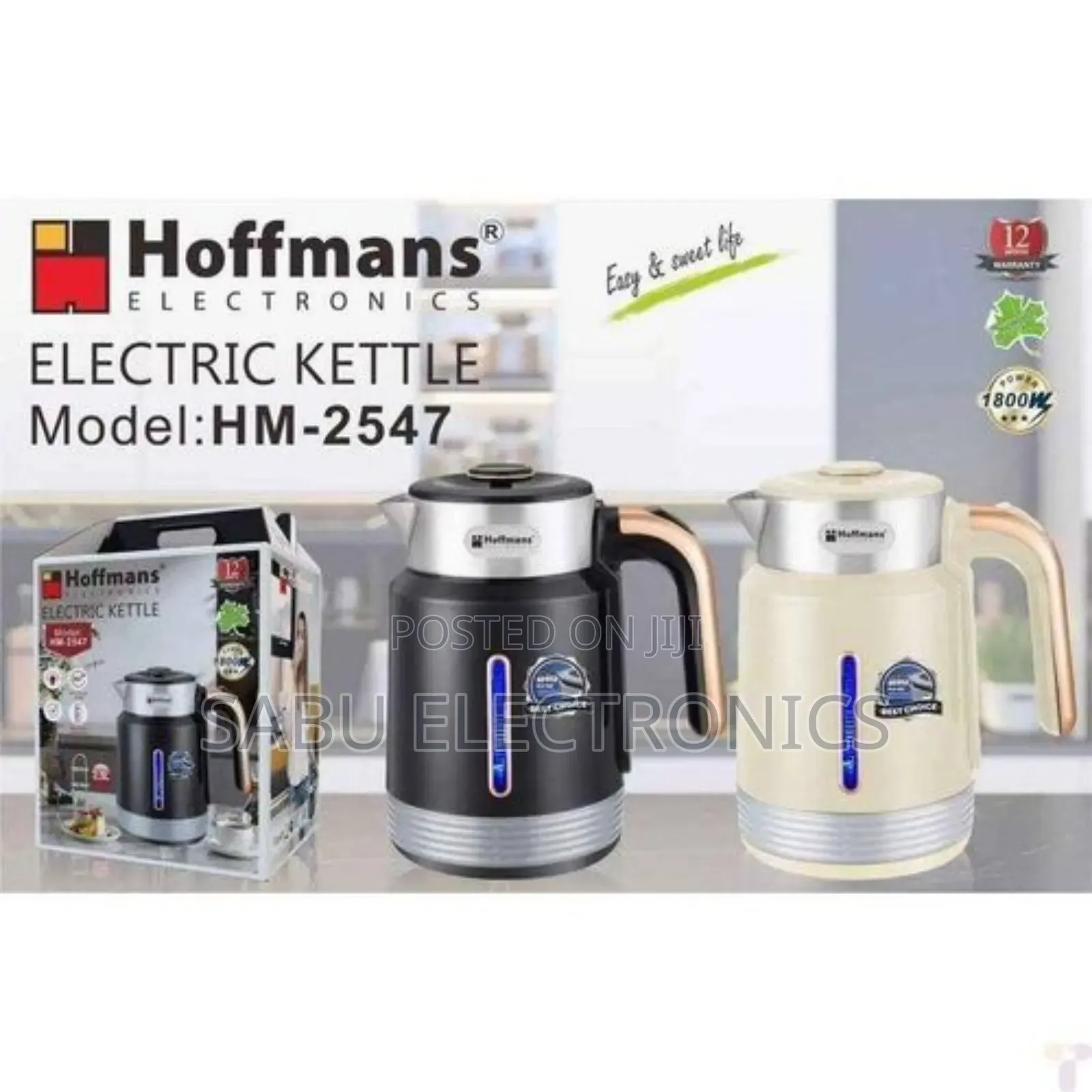 Hoffmans Electric Kettle/ Pacolator 2.5l Hm-2547