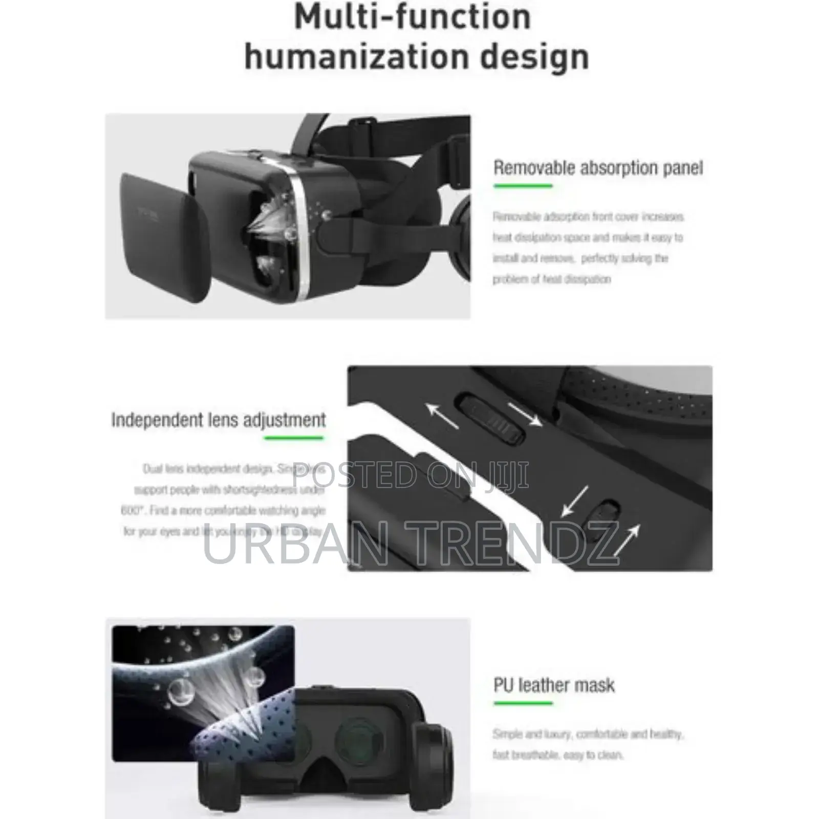 VR Headset With Headphones , FIYAPOO Virtual Reality