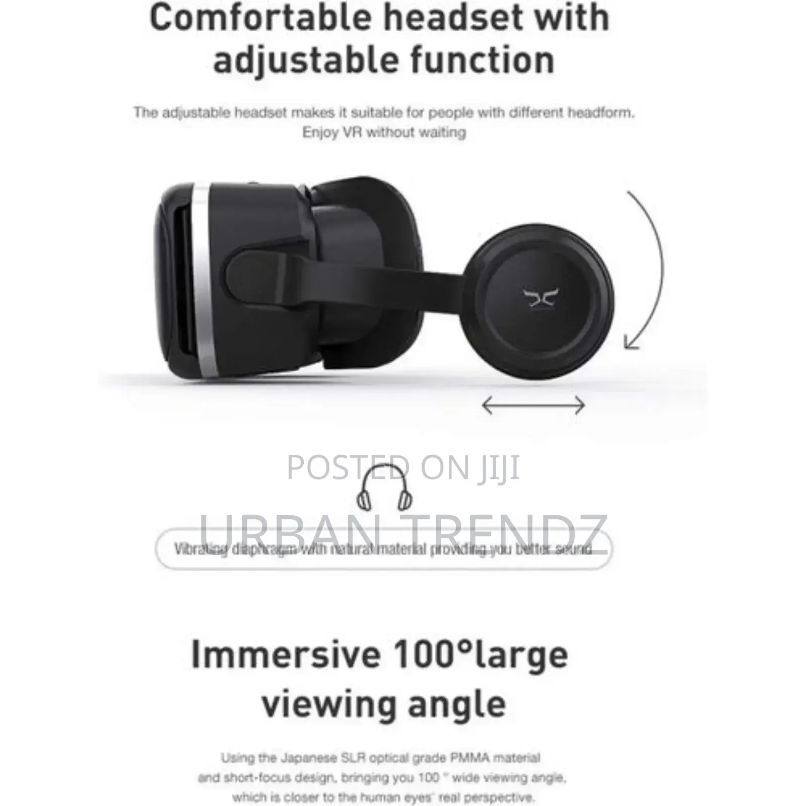 VR Headset With Headphones , FIYAPOO Virtual Reality