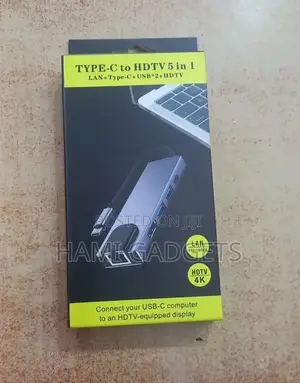 Type-C to HDMI 5in1 Lan +Type-C + USB