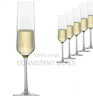 Long Stem 6pcs Champagne Glasses