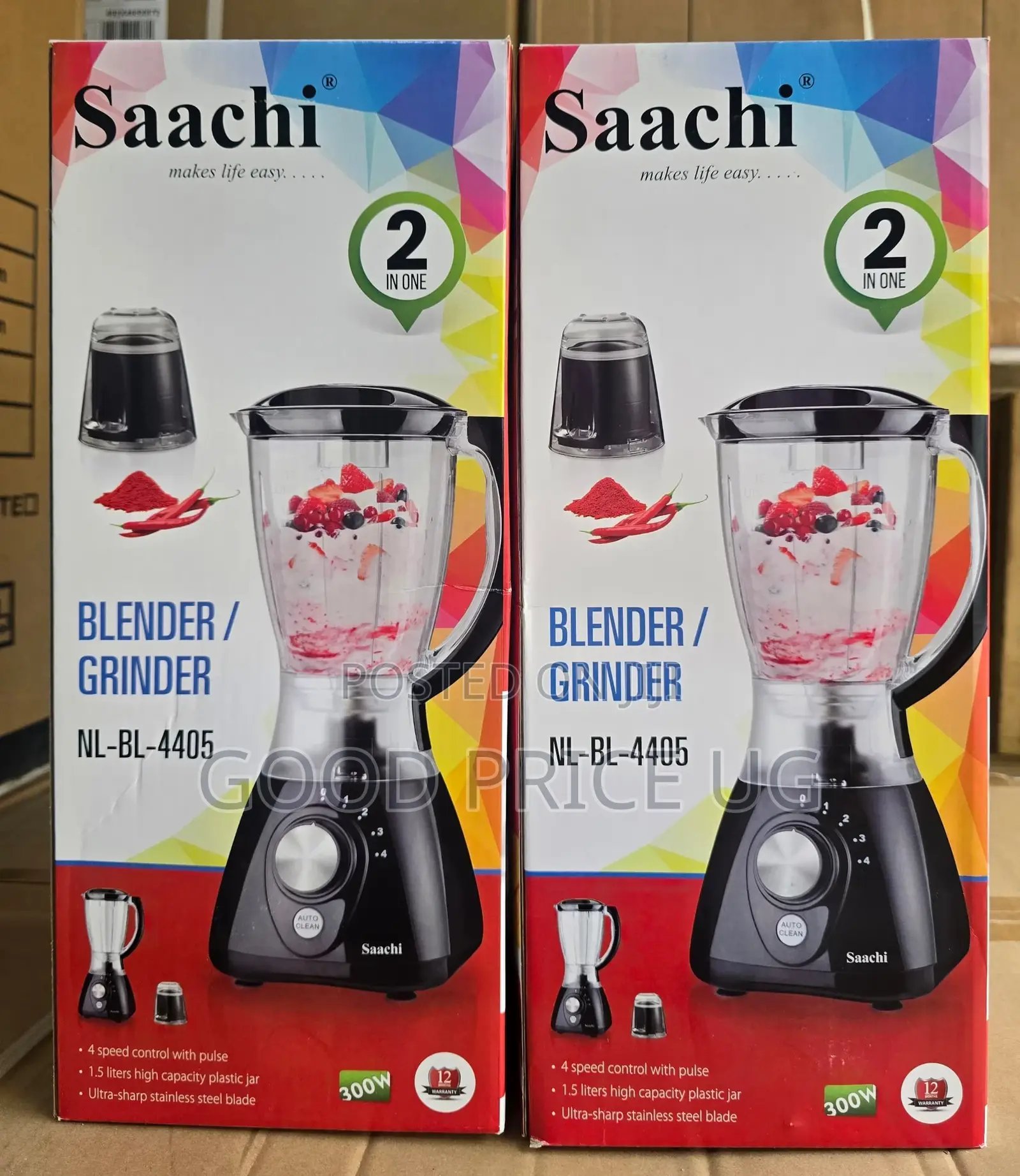 Sachi 2n1 Blender/Grinder 300w