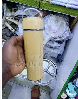 Wooden Double Wall Insulated Thermal Vacuum Bottle