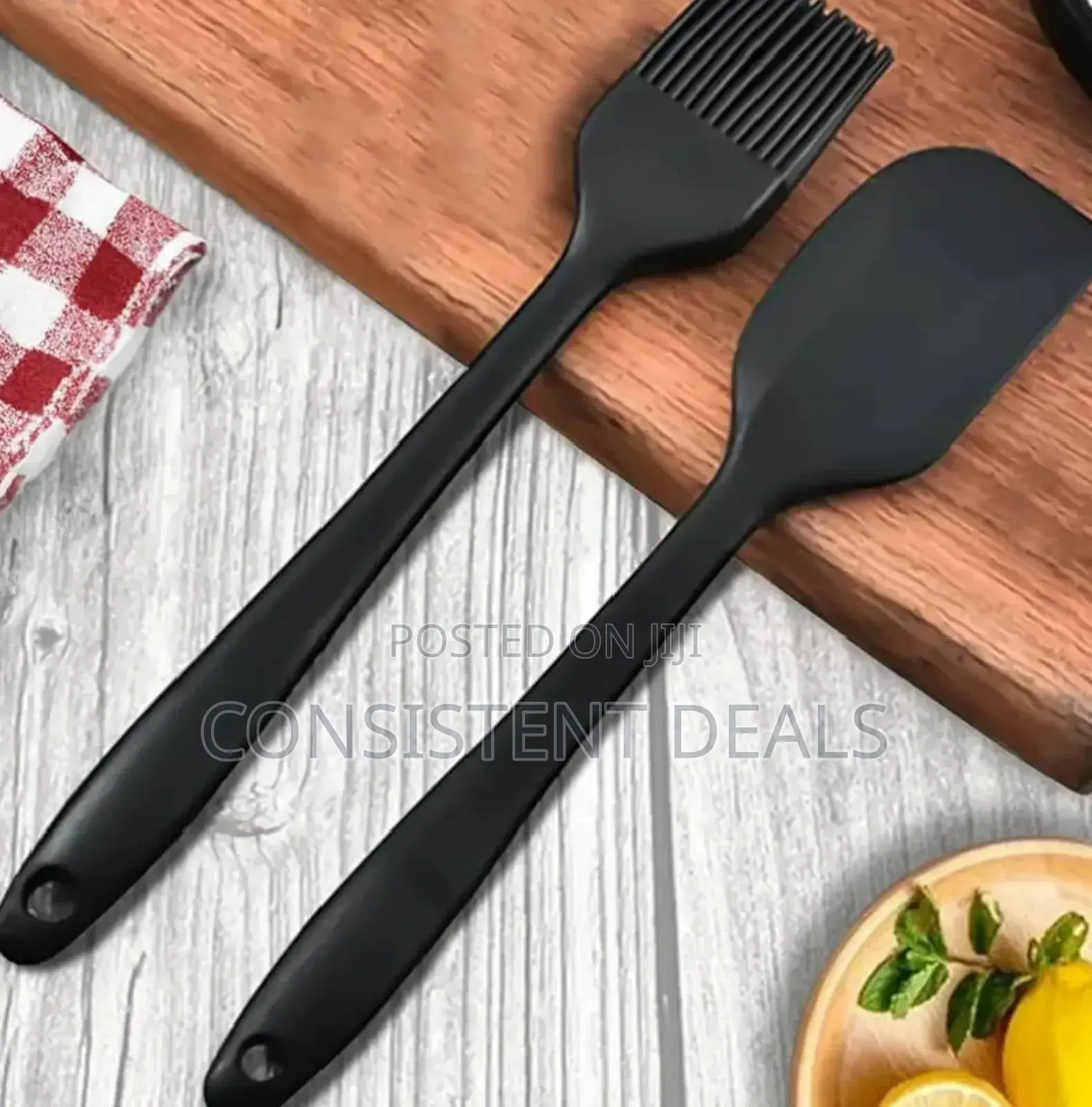 2pcs Silicone Cake Decorating Spatula Oil Brush