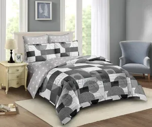10pc Duvet King Size Grey Puzzled