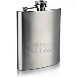 24oz Stainless Steel Hip Flask Bottle -Silver