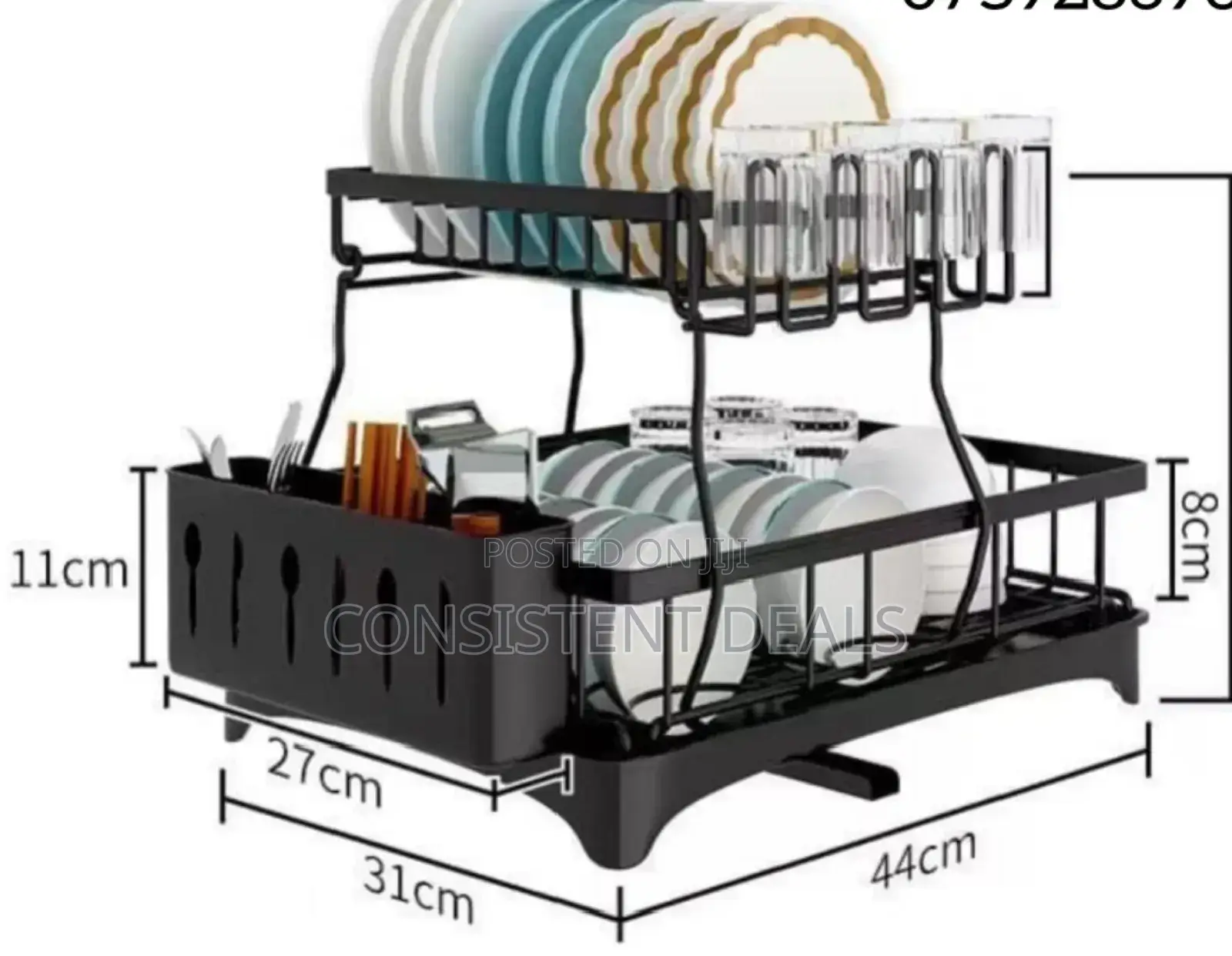 Classic Kitchen Double Layer Dish Drainer Rack