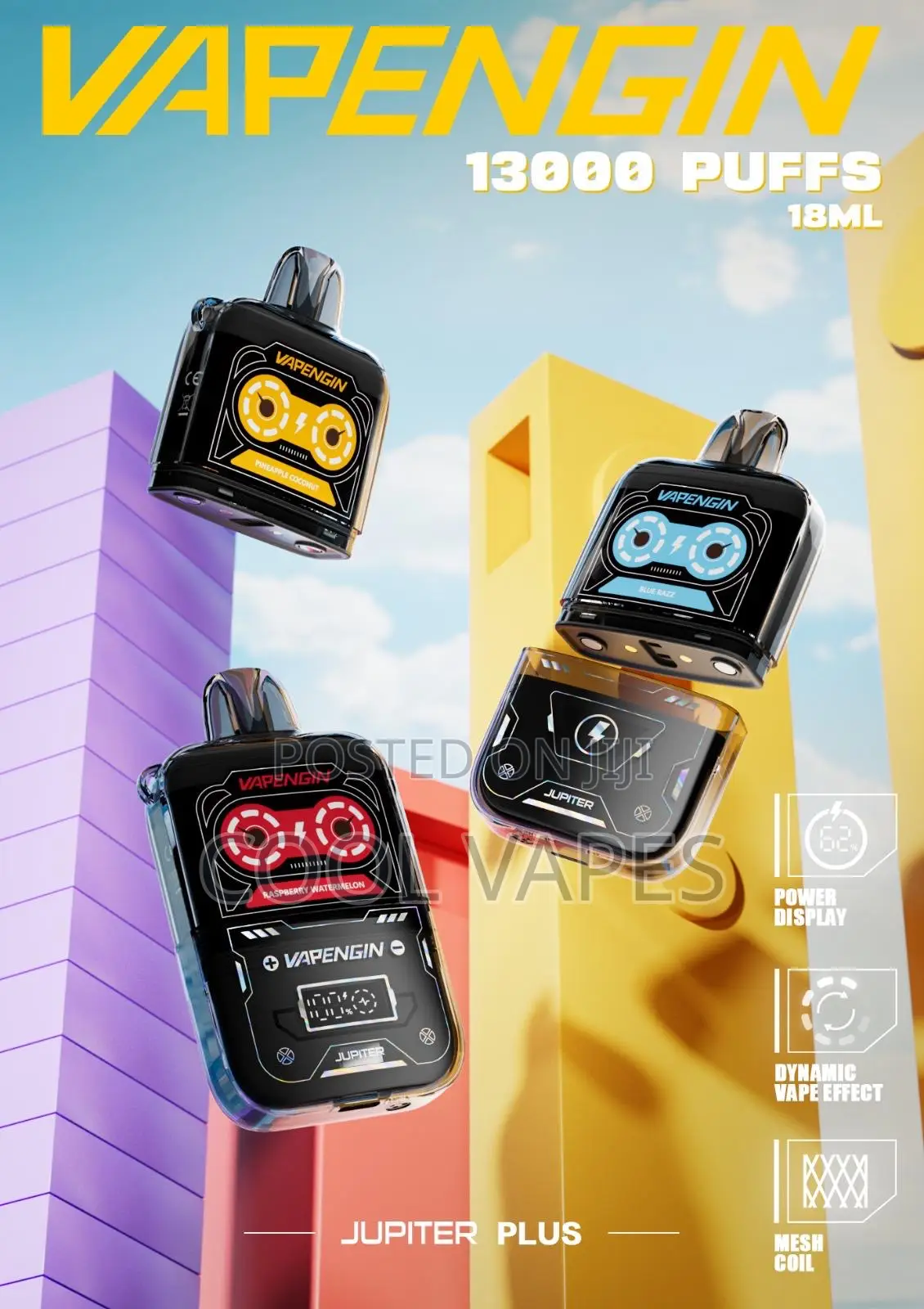 Vapengin Jupiter Plus 13000 Puffs Kits (Battery and Pod)