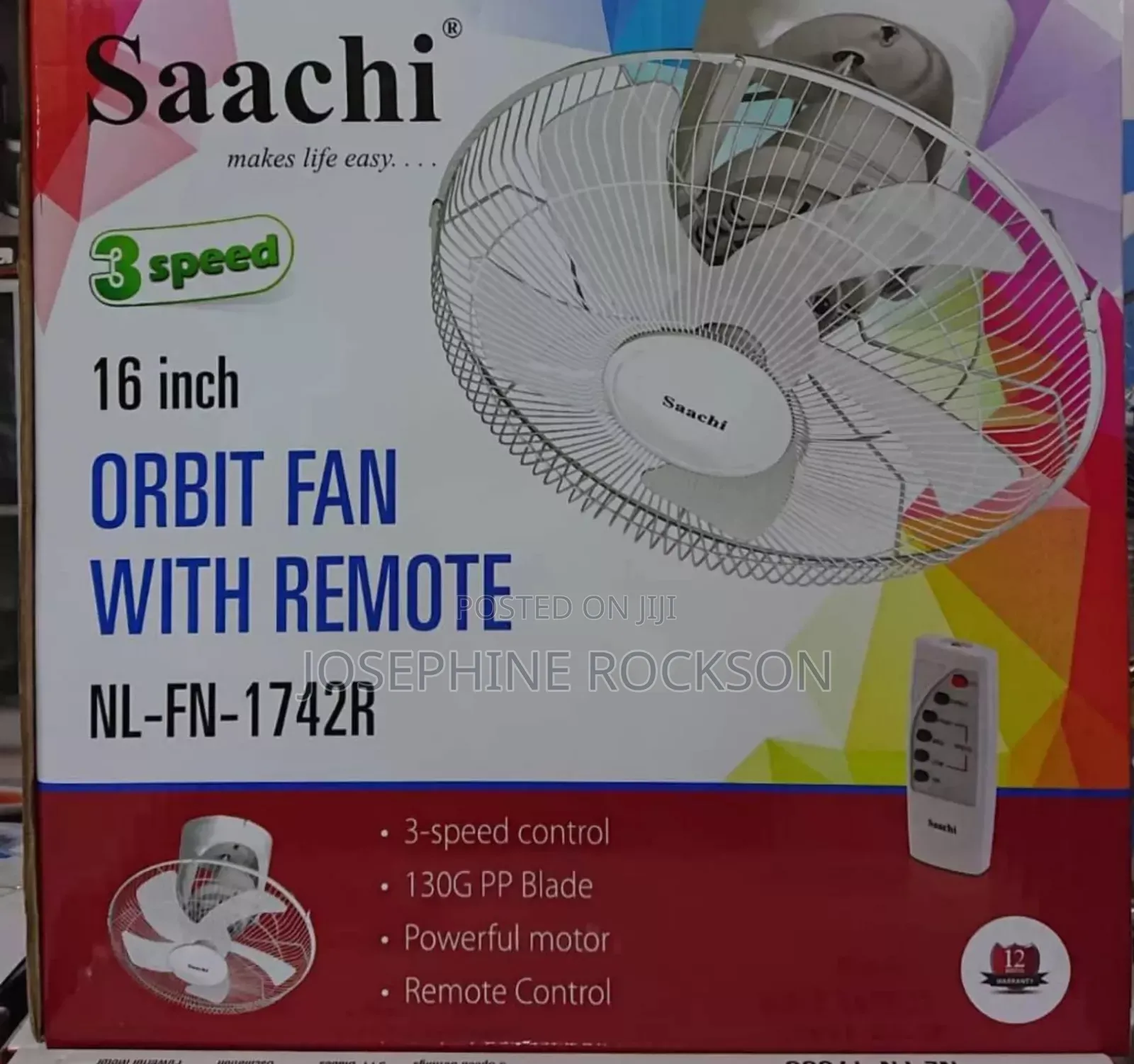 Saachi 16 Inch Orbit Fan With Remote