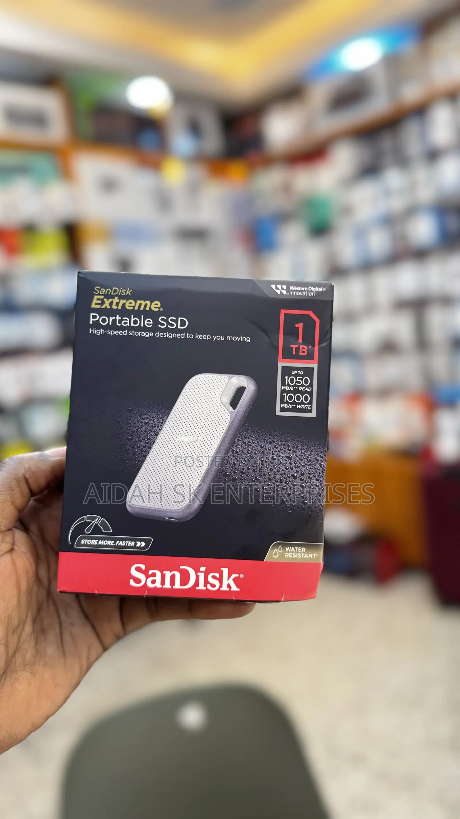 Sandisk 1tb Extreme Portable SSD - Up to 1050mb/S,