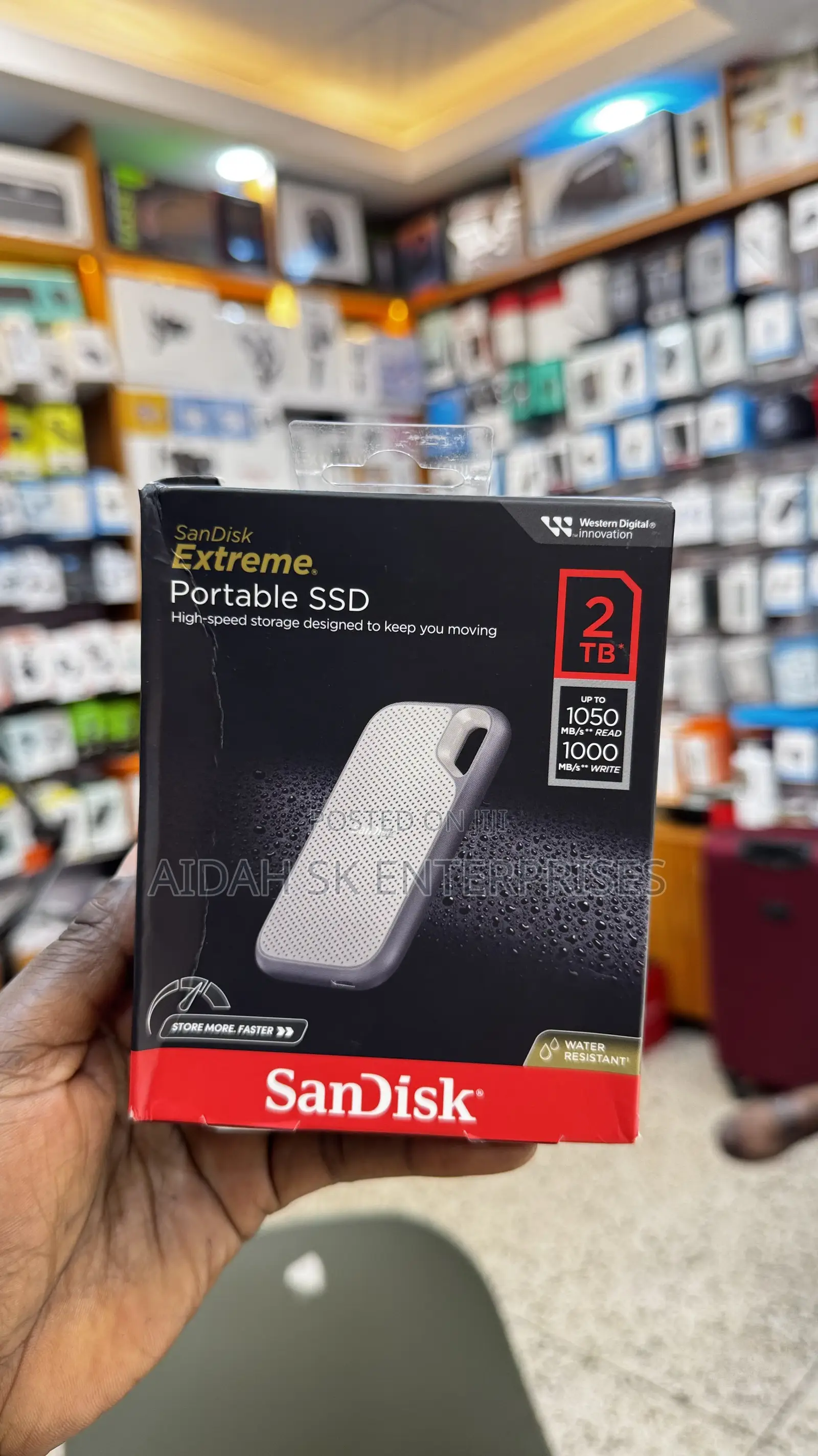 Sandisk 2tb Extreme Portable SSD - Up to 1050mb/S,