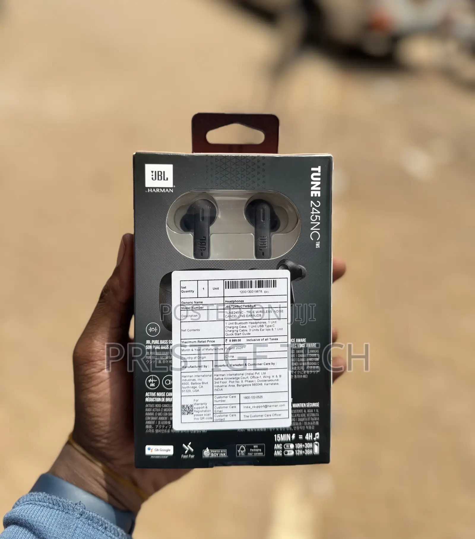 Jbl Tune 245nc Wireless Earbuds, Extra Bass, 48h Battery