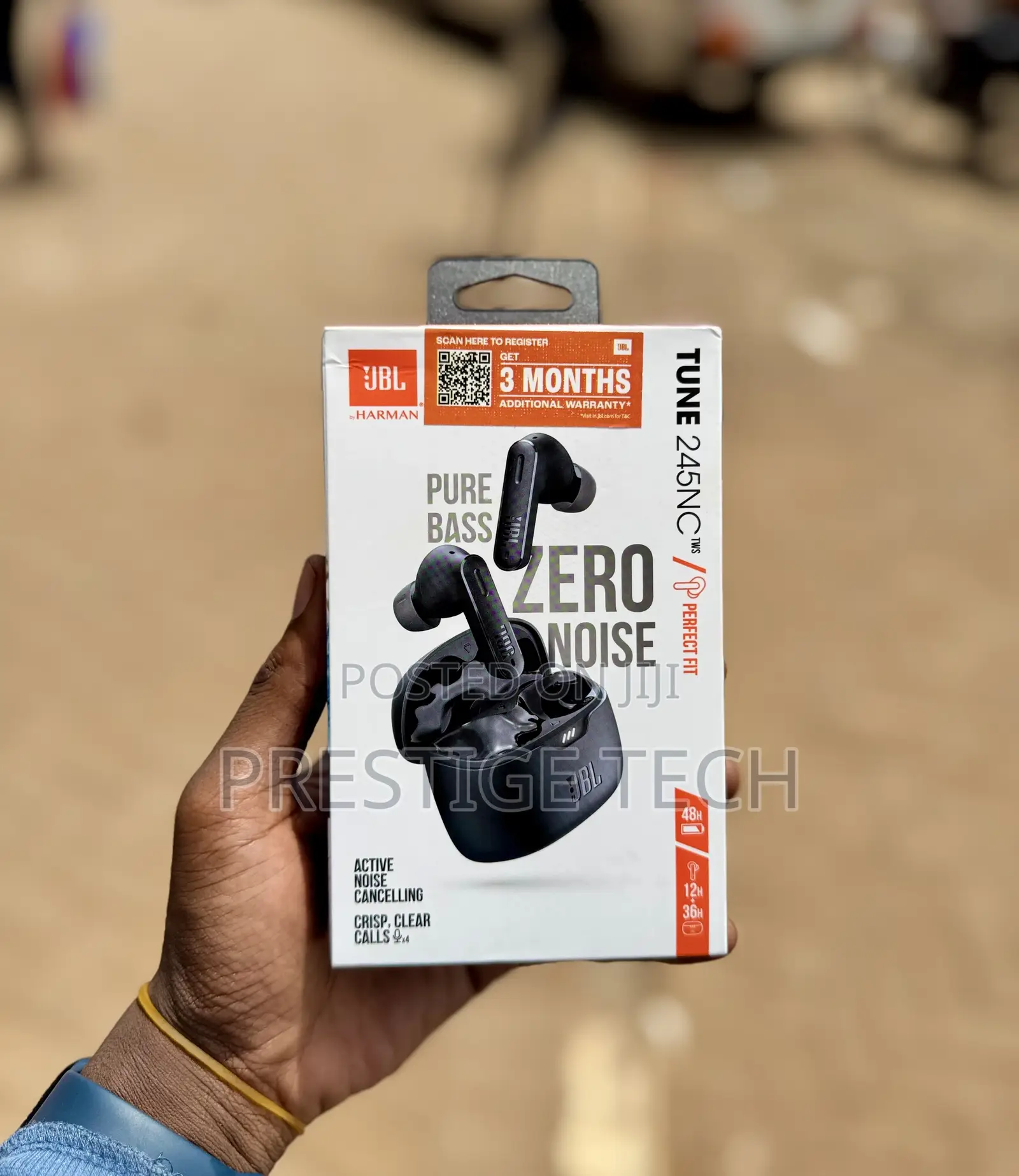 Jbl Tune 245nc Wireless Earbuds, Extra Bass, 48h Battery