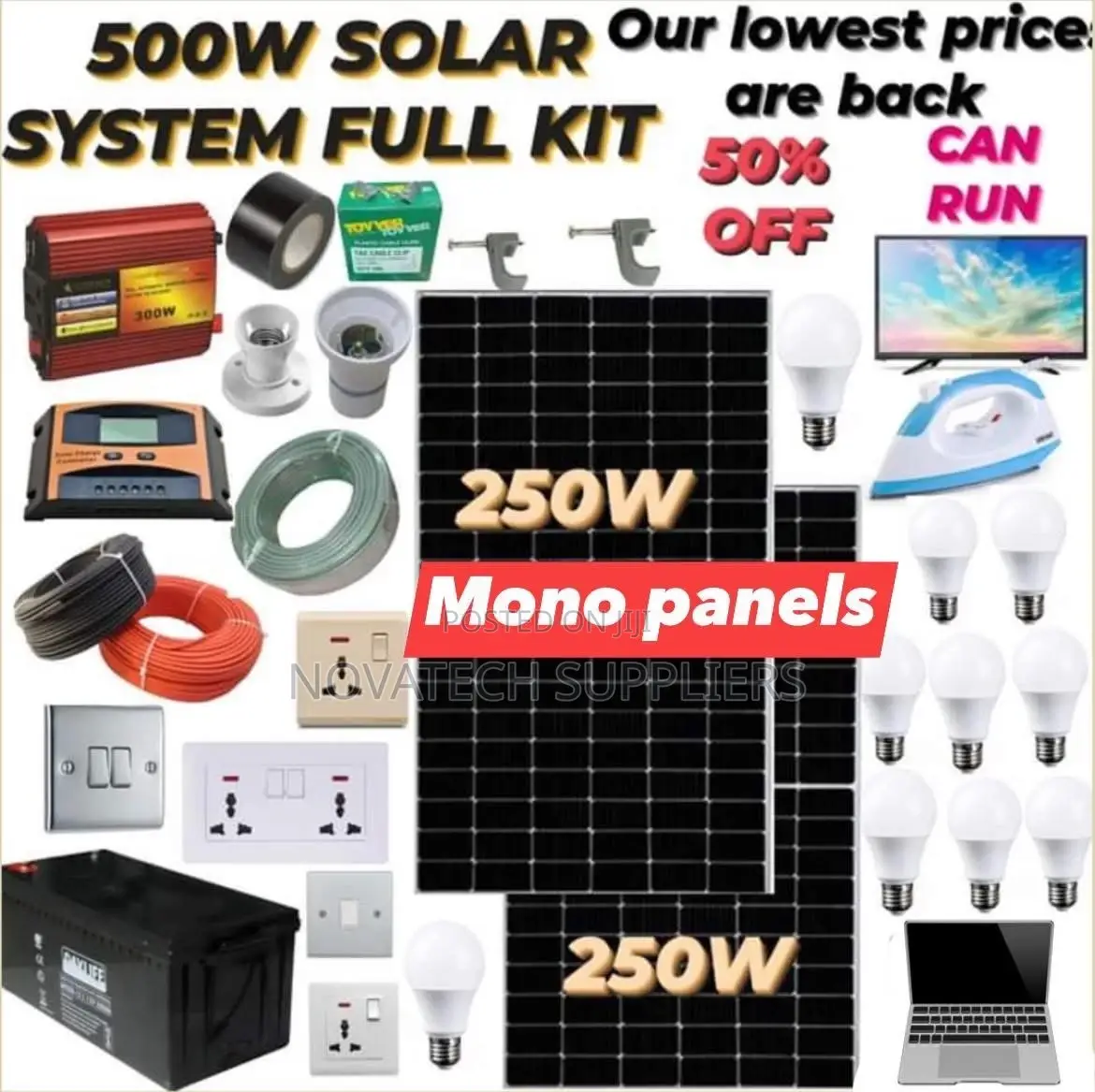 500W Solar Power Full System/ Baku Solar