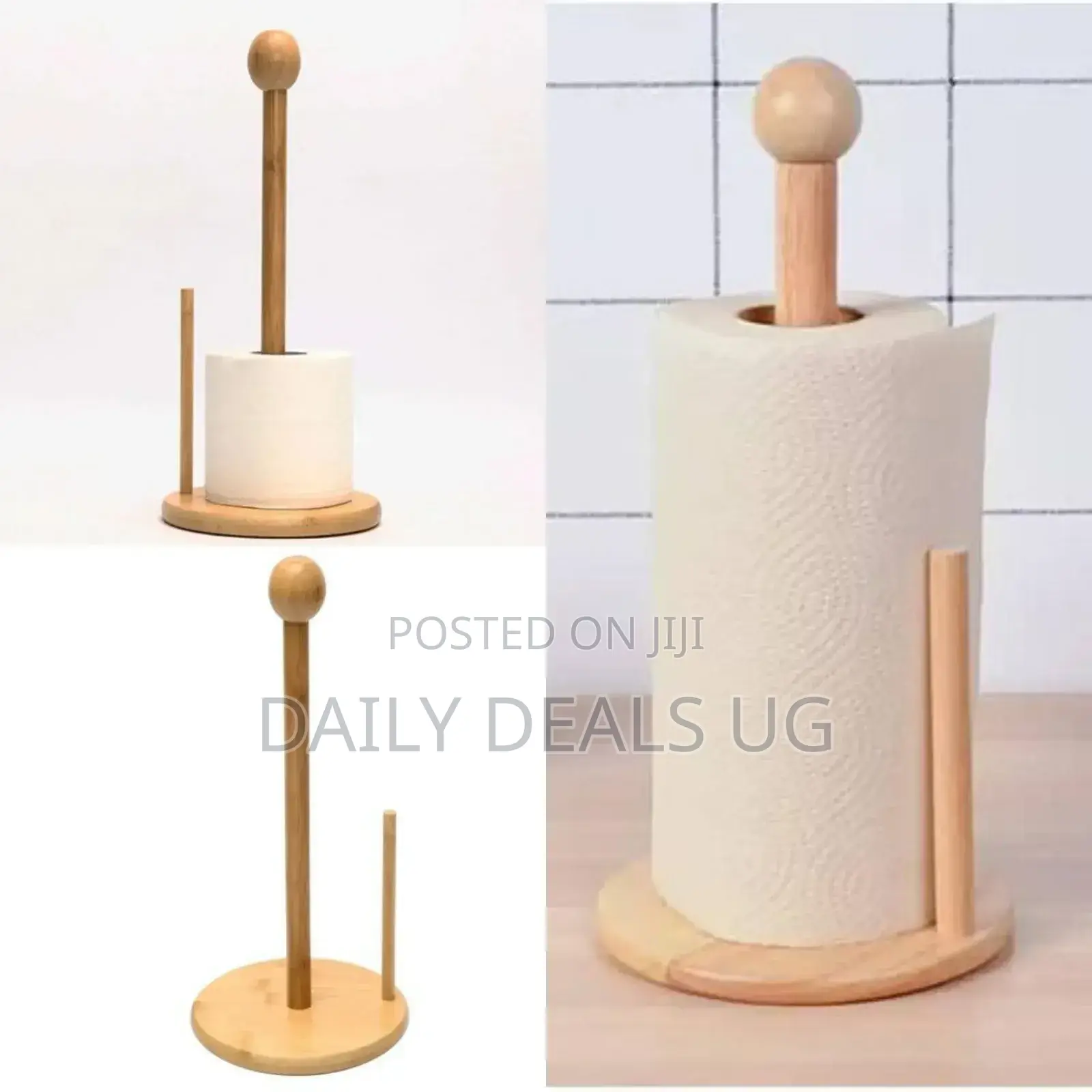 Round Wood Tissue Paper Holder