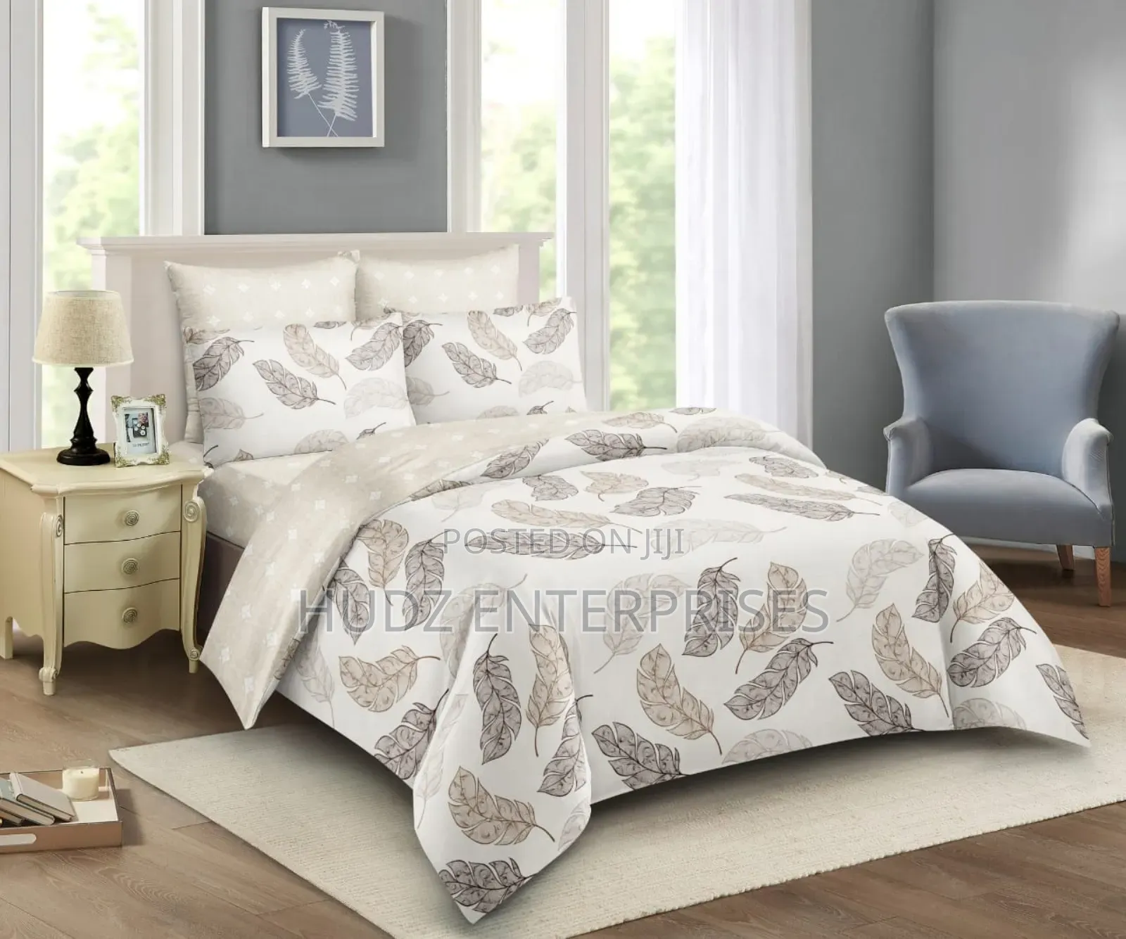 10pc Duvet King Size Cream White