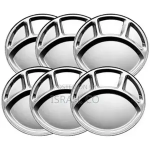 6pcs Stainless Steel Round 4in1 Dinner Plate