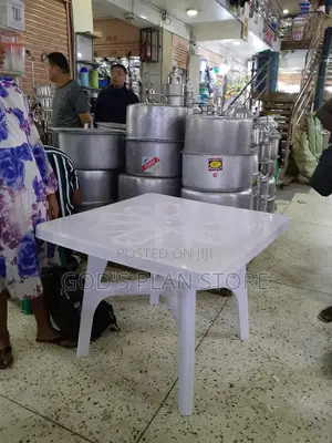 Square White Plastic Table